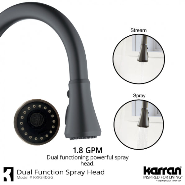 Kadoma Touchless One-Handle Dual Function Sprayer Kitchen Faucet