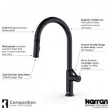 Karran Lagrange One-Handle Pull Down Dual Function Sprayer Kitchen Faucet