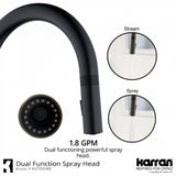 Karran Lagrange One-Handle Pull Down Dual Function Sprayer Kitchen Faucet