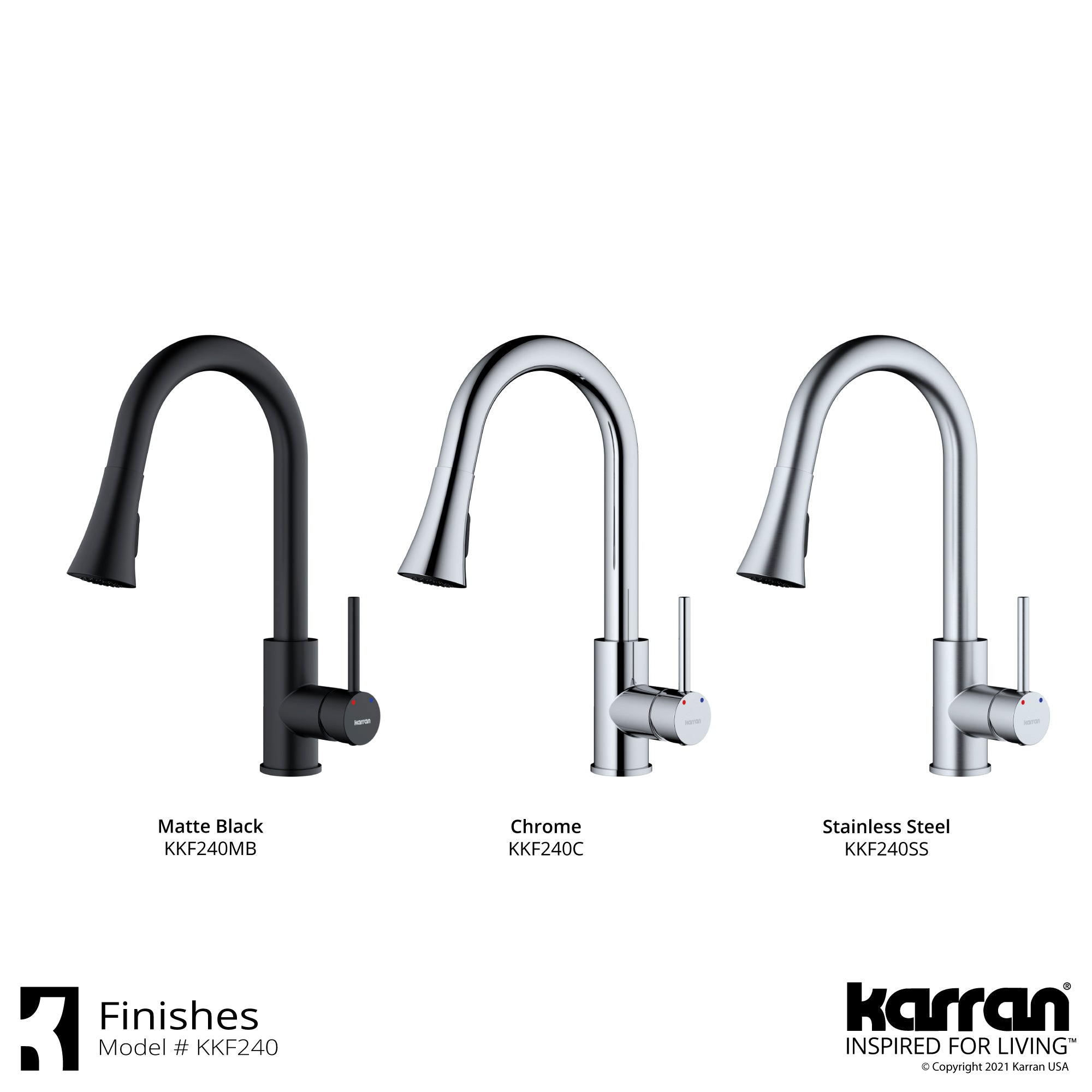 Karran Weybridge Single-Handle Pull-Down Sprayer Kitchen Faucet