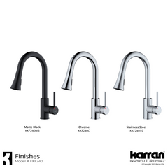 Karran Weybridge Single-Handle Pull-Down Sprayer Kitchen Faucet