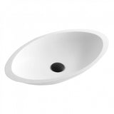 Karran Quattro QM160 Matte White Acrylic 23" Oval Bathroom Vessel Sink