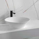 Karran Quattro QM164 Matte White Acrylic 21" Oval Bathrom Vessel Sink