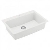 Karran QT-812 Top Mount 33" Large Single Bowl Quartz Kitchen Sink