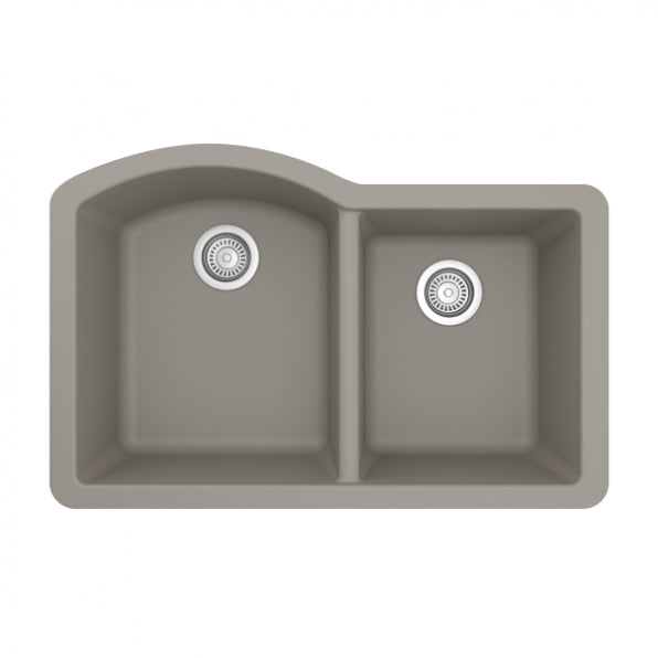 Undermount Quartz Composite 32" 60/40 Double Bowl Kitchen Sink