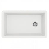 Quartz/Granite 32 in. Single Bowl Undermount Kitchen Sink with Bottom Grid and Strainer