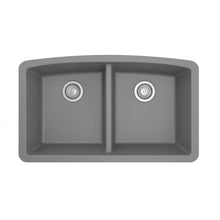 Undermount Quartz Composite 32" 50/50 Double Bowl Kitchen Sink