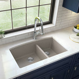 Undermount Quartz Composite 32" 60/40 Double Bowl Kitchen Sink