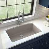 Undermount Quartz Composite 32" Single Bowl Kitchen Sink Kit