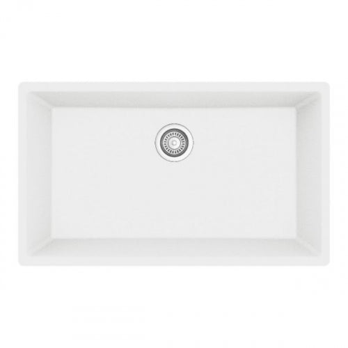 QU-812 Quartz 32.5 in. Large Single Bowl Undermount Kitchen Sink