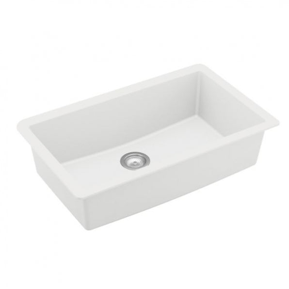 QU-812 Quartz 32.5 in. Large Single Bowl Undermount Kitchen Sink