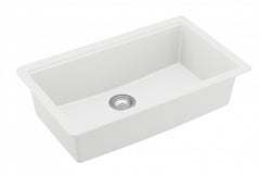 Undermount 32-1/2" Large Single Bowl Quartz Workstation Kitchen Sink