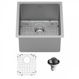 Karran 17" Undermount 16-Gauge Stainless Steel Single Bowl Kitchen Sink Kit