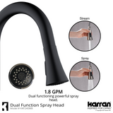 Karran Weybridge Single-Handle Pull-Down Sprayer Kitchen Faucet