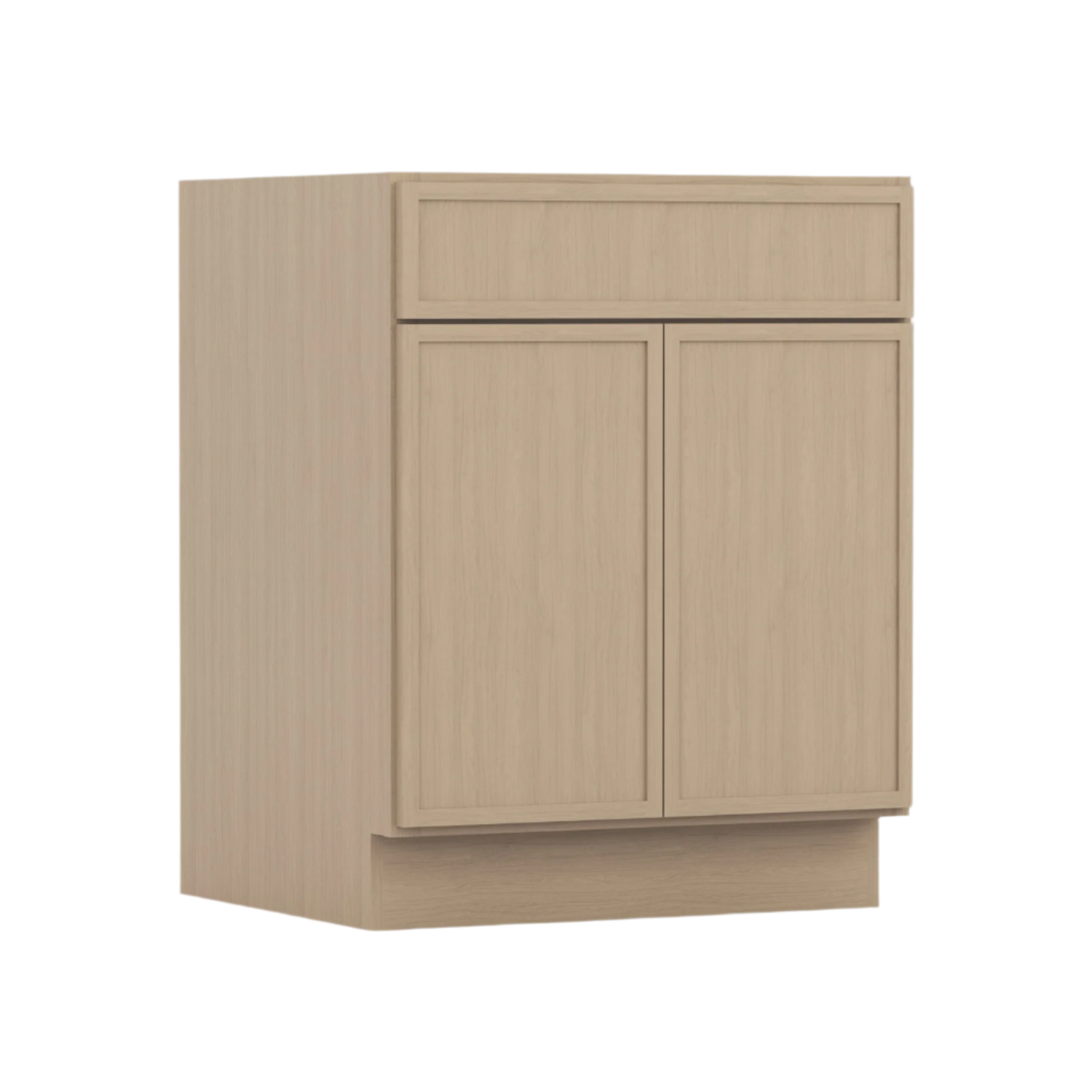 Slim White Oak Vanity Cabinet -  27"W x 34 1/2"H x 21"D