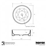 Karran VC-421-WH Valera 16" Vitreous Bathroom Vessel Sink in White