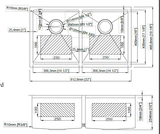 Stainless Steel Equal Double Workstation Sink with Accessories