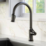 Karran Auburn One-Handle Pull Down Dual Function Sprayer Kitchen Faucet