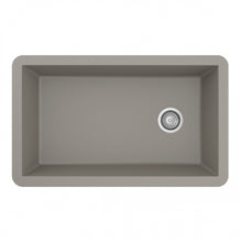 Quartz/Granite 32 in. Single Bowl Undermount Kitchen Sink with Bottom Grid and Strainer