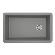Quartz/Granite 32 in. Single Bowl Undermount Kitchen Sink with Bottom Grid and Strainer