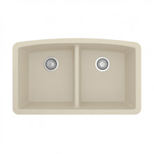 Undermount Quartz Composite 32" 50/50 Double Bowl Kitchen Sink Kit