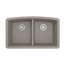 Undermount Quartz Composite 32" 50/50 Double Bowl Kitchen Sink Kit