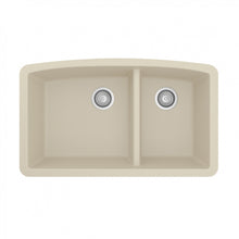 Undermount Quartz Composite 32" 60/40 Double Bowl Kitchen Sink Kit