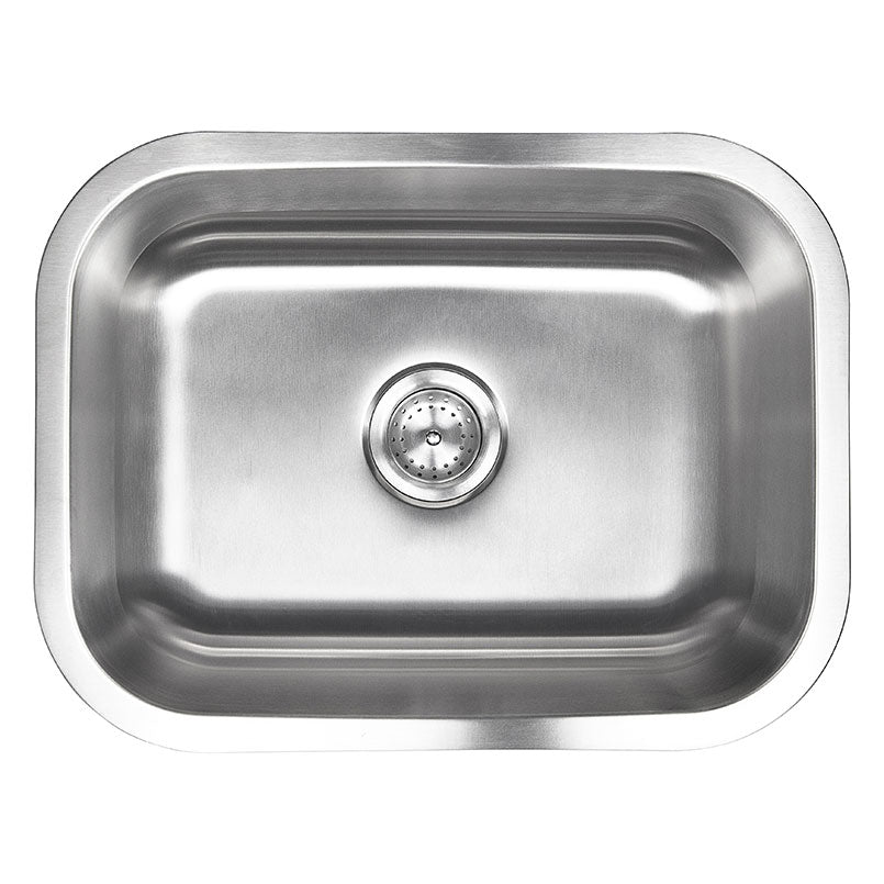 Undermount 23" Single Bowl 18 gauge Stainless Steel Kitchen Sink